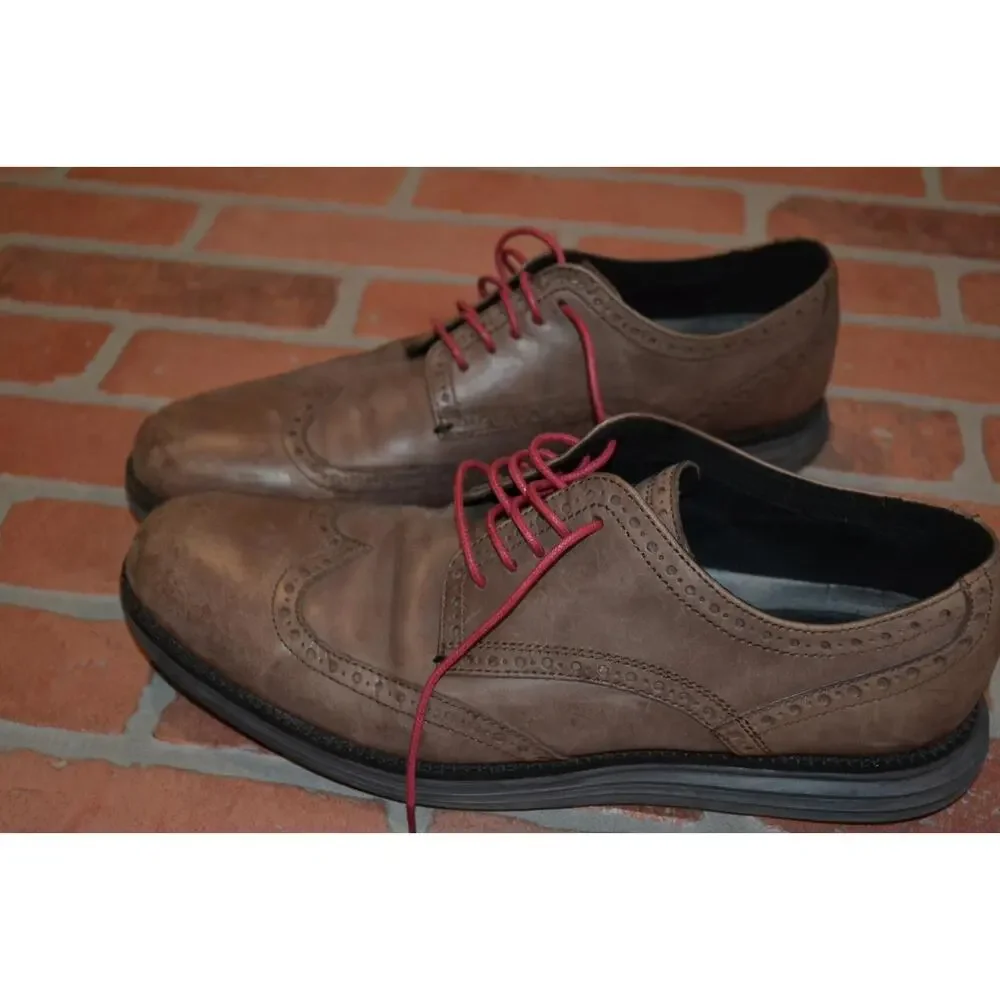 104-a‎ Cole Haan Brown Leather Dress Shoes Loafers Size 10 M Grand.0S Mens